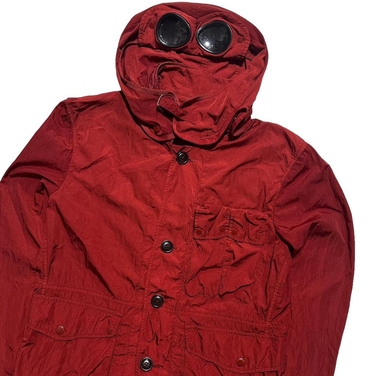 CP Company Red Nylon Goggle Jacket