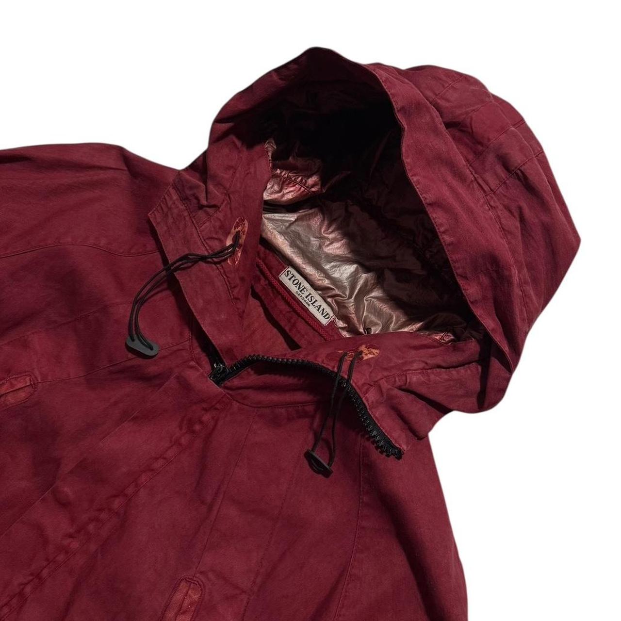 Stone Island 2004 Lino Flax Red Jacket | Large, Red