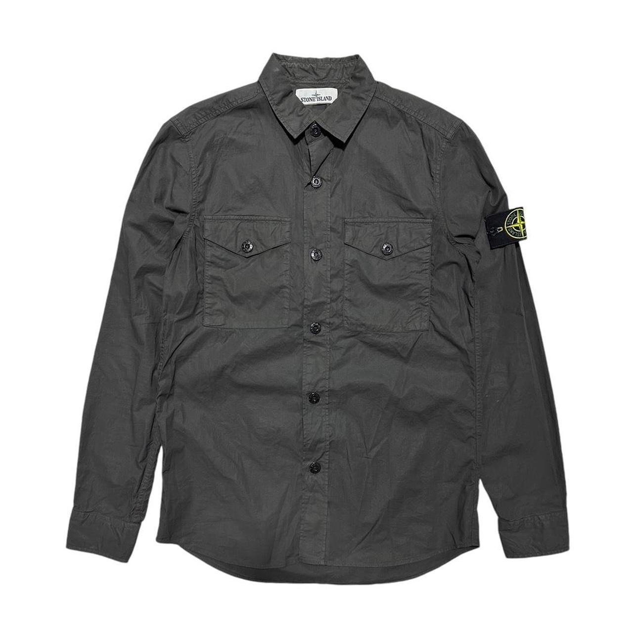 Stone Island Grey Button Up Shirt