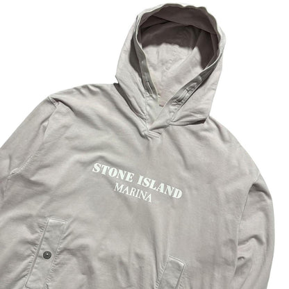 Stone Island Marina Print Pastel Pullover Hoodie | Large, Pastel Pink