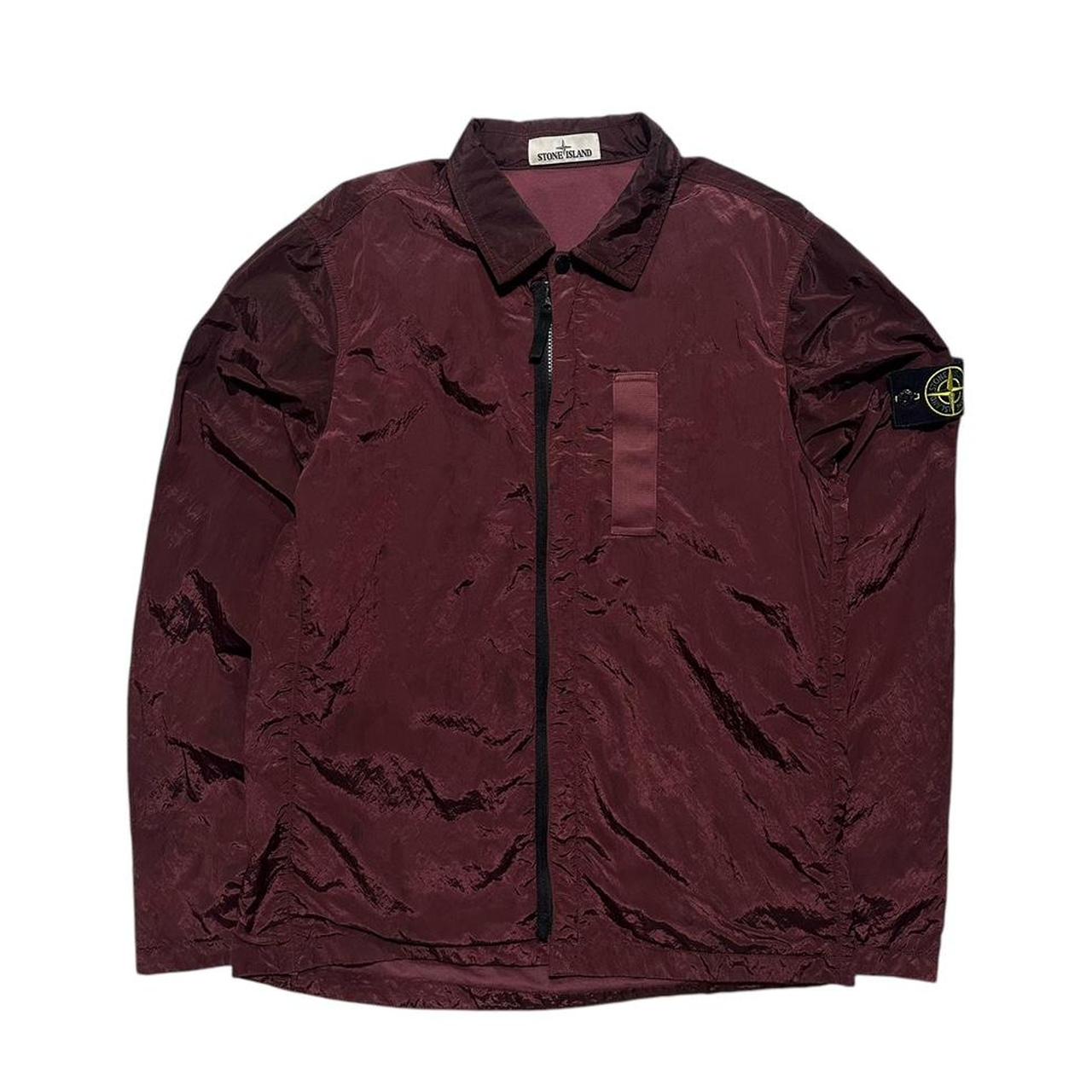 Stone Island Burgundy Nylon Metal Overshirt