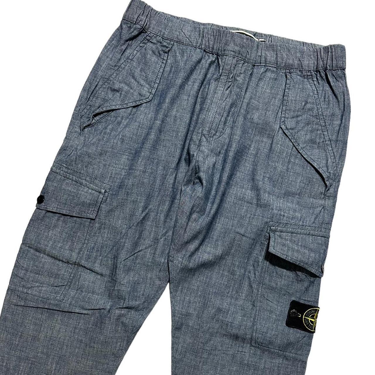 Stone Island Blue Linen Trousers - Known Source