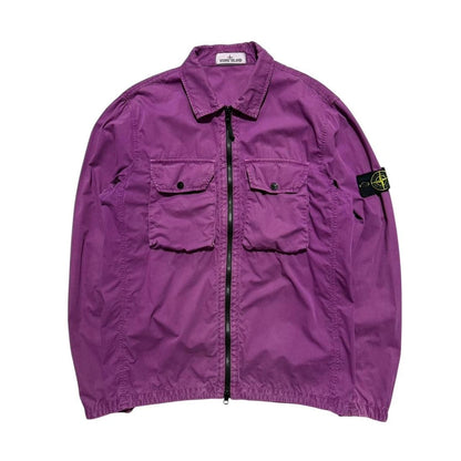 Stone Island Purple Canvas Overshirt