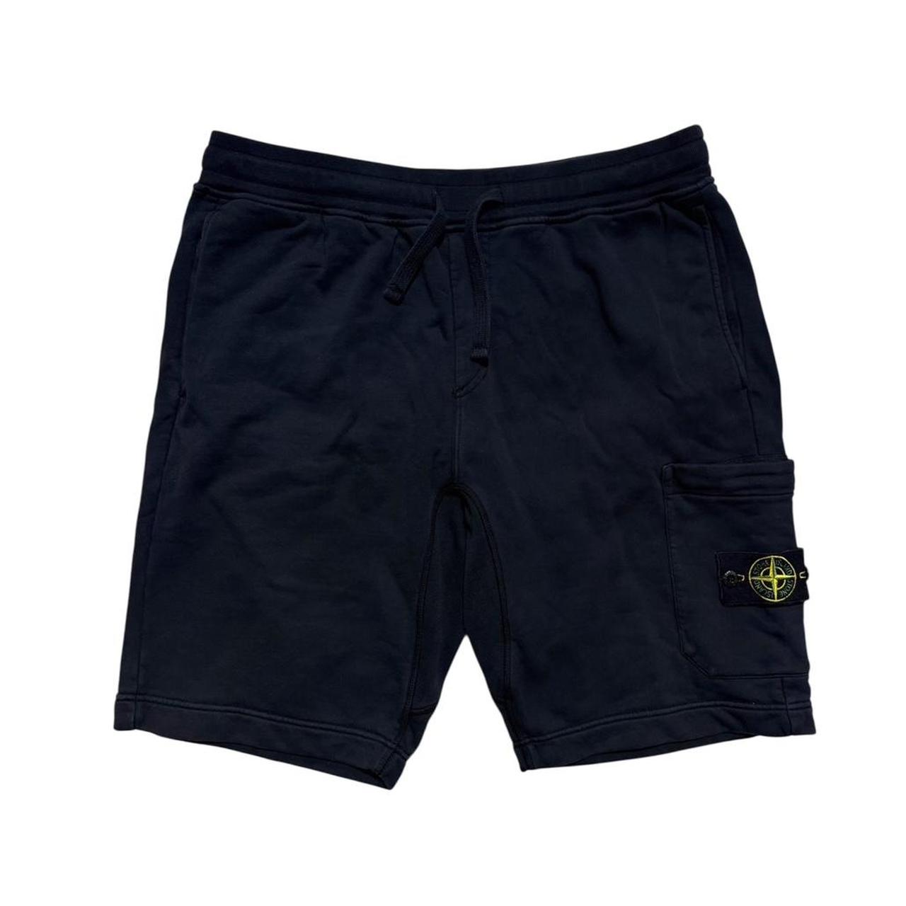 Stone Island Navy Cotton Shorts | Large, Navy