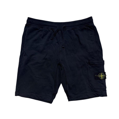 Stone Island Navy Cotton Shorts | Large, Navy