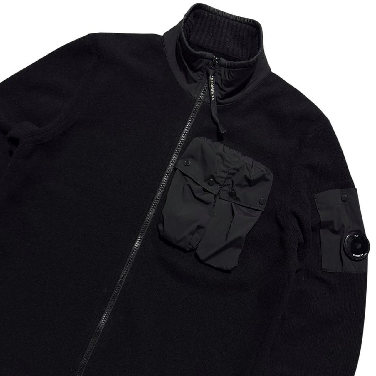 CP Company Wool Full Zip | Large, Black