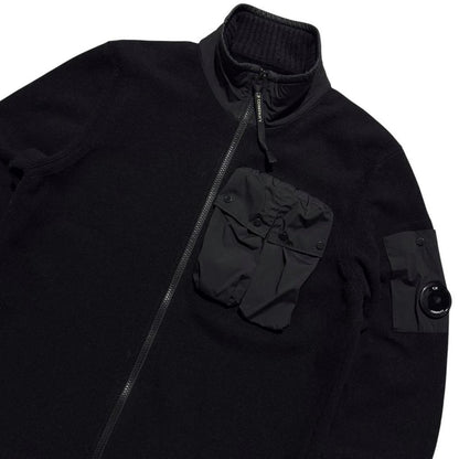 CP Company Wool Full Zip | Large, Black