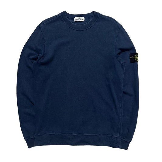 Stone Island Blue Pullover Crewneck | Medium, Blue