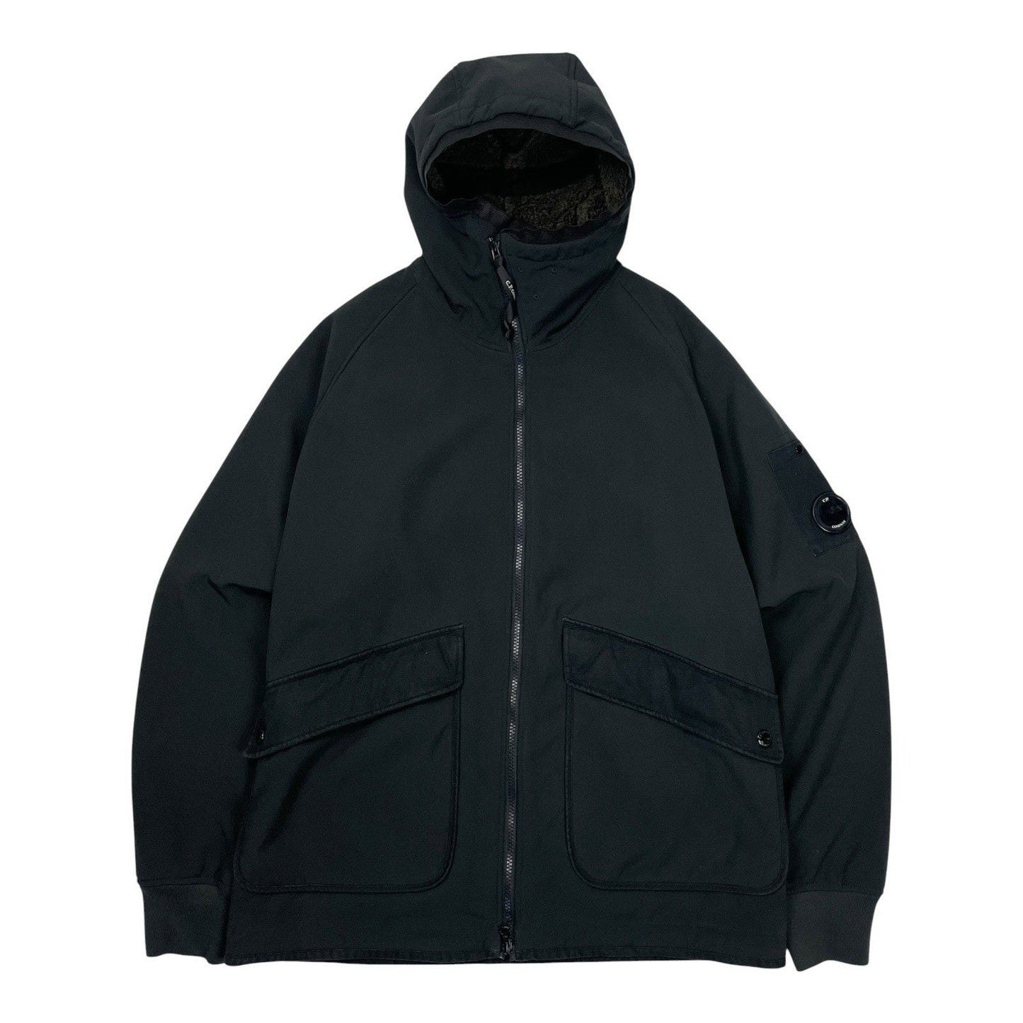 CP Company Soft Shell Fleece Lined Jacket, Size XL | O/S, Black