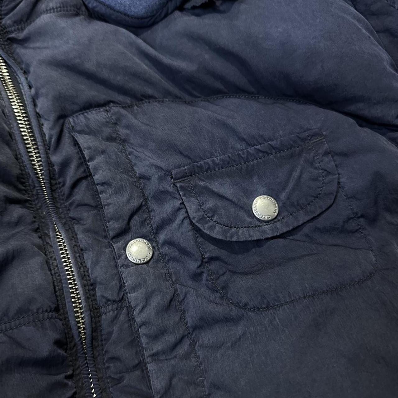 CP Company Blue Down Goggle Jacket