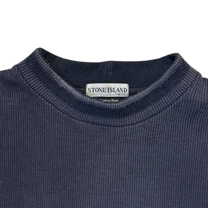 Stone Island Navy Ribbed Jumper