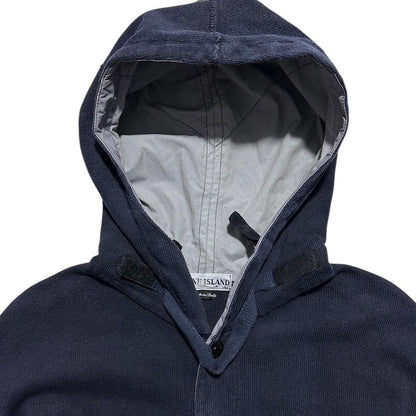 Stone Island Side Pocket Button Up Hoodie
