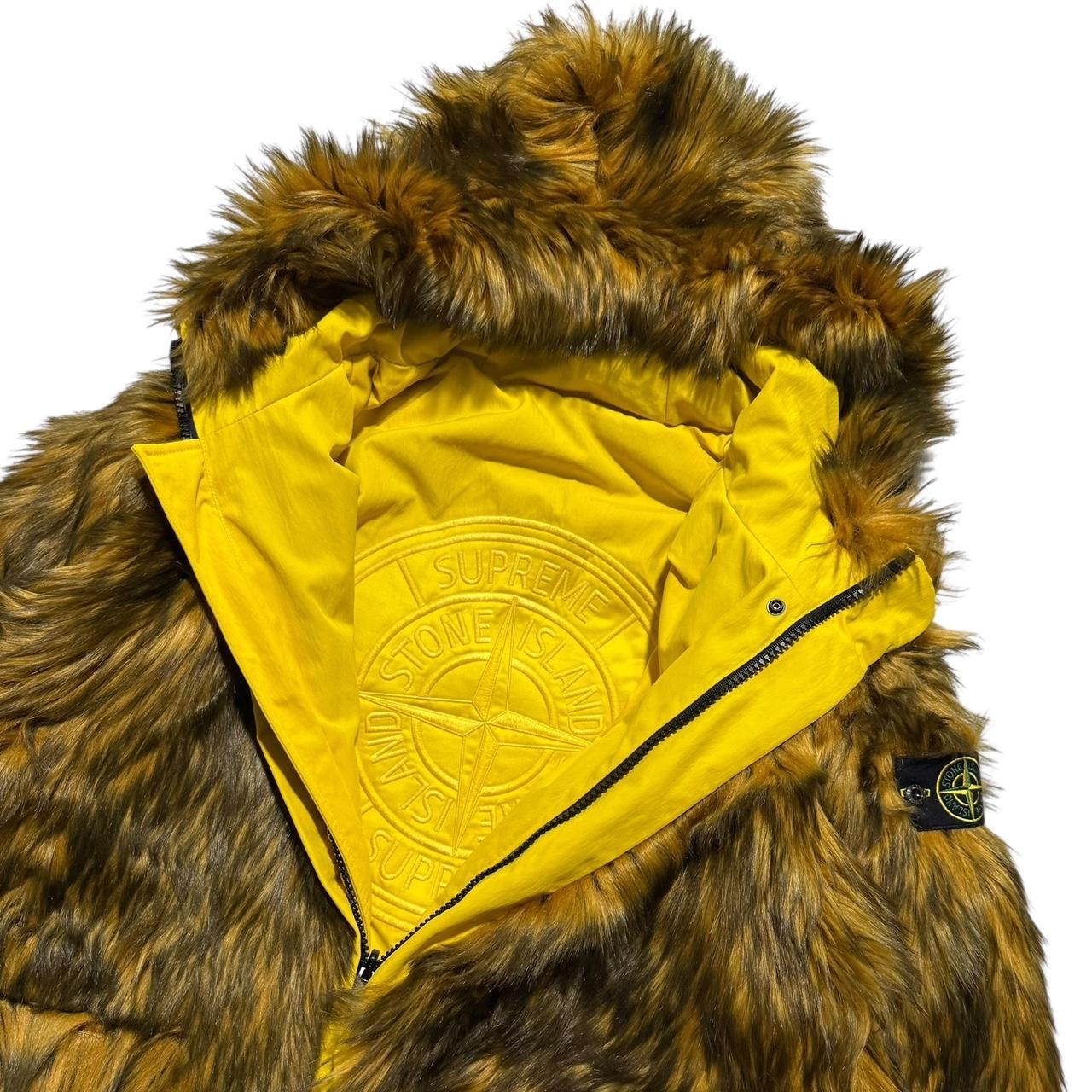 Stone Island Supreme 2022 Formula Steel Faux Fur Reversible Jacket | Small, TBD