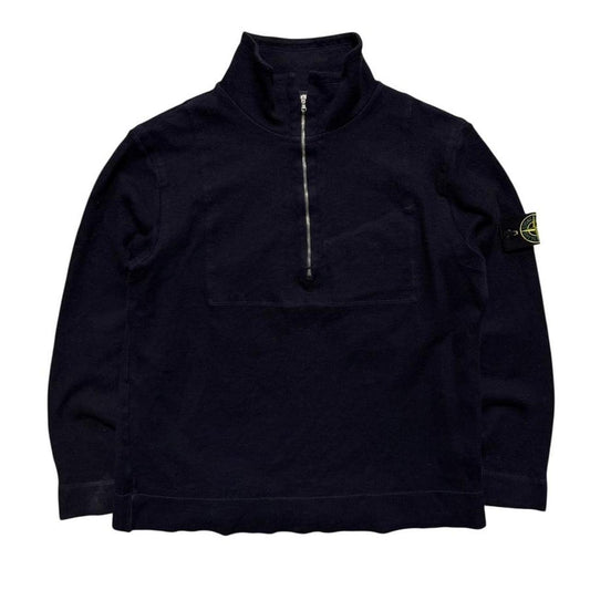 Stone Island Wool Zip Down Pullover