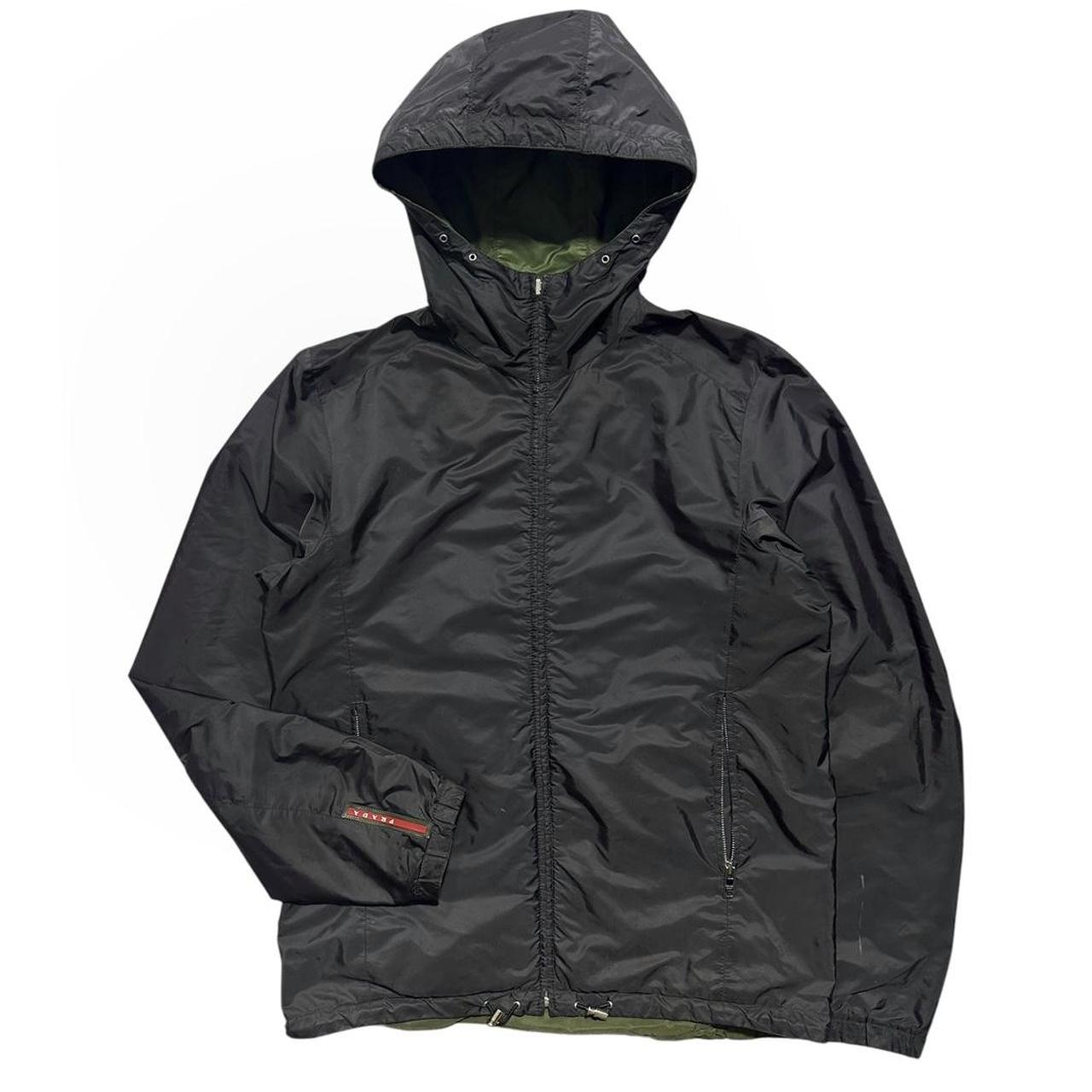Prada Nylon Reversible Jacket | Medium, Black, Olive Green