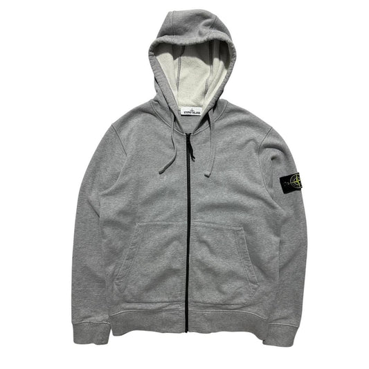 Stone Island Grey Full Zip Hoodie