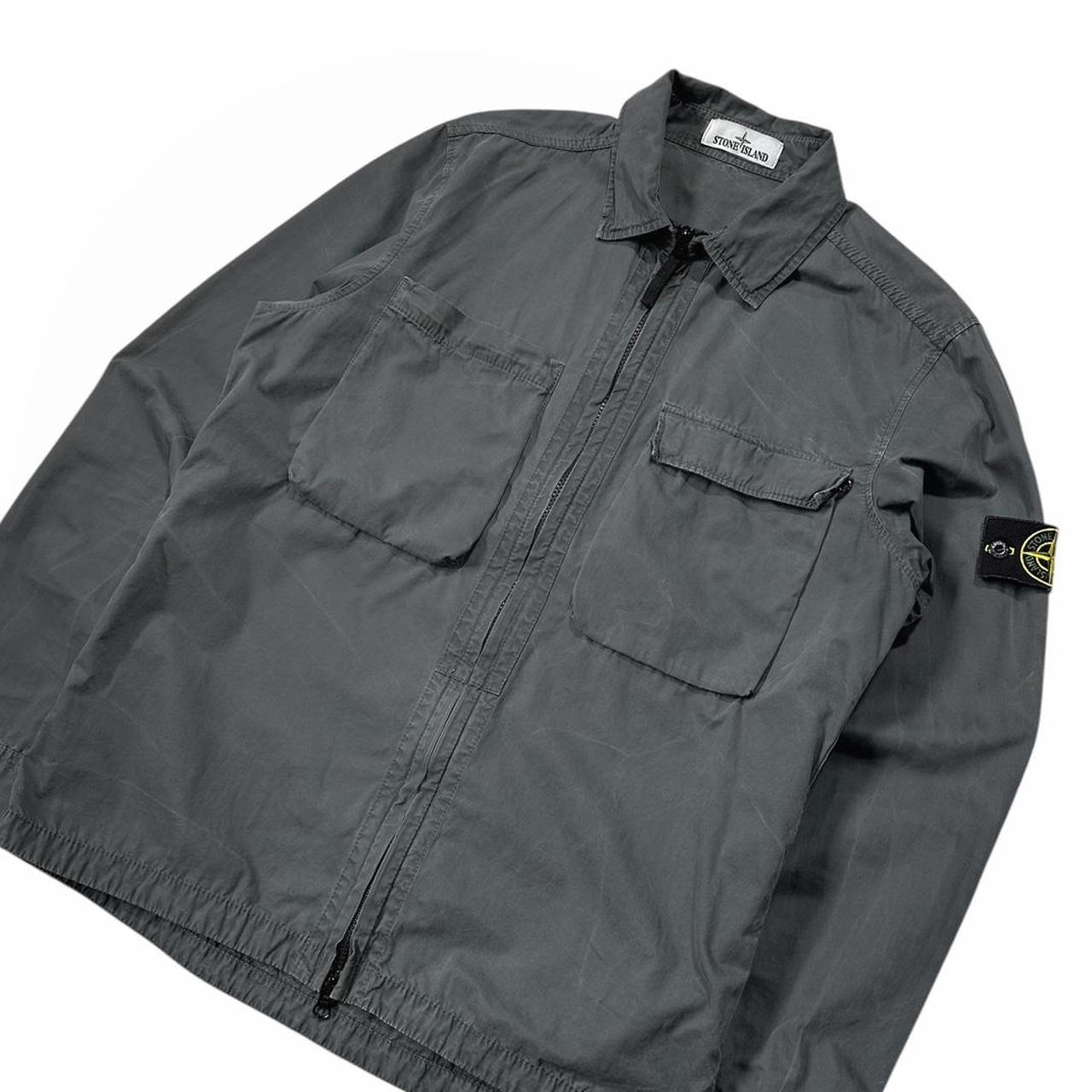 Stone Island Grey Canvas Overshirt