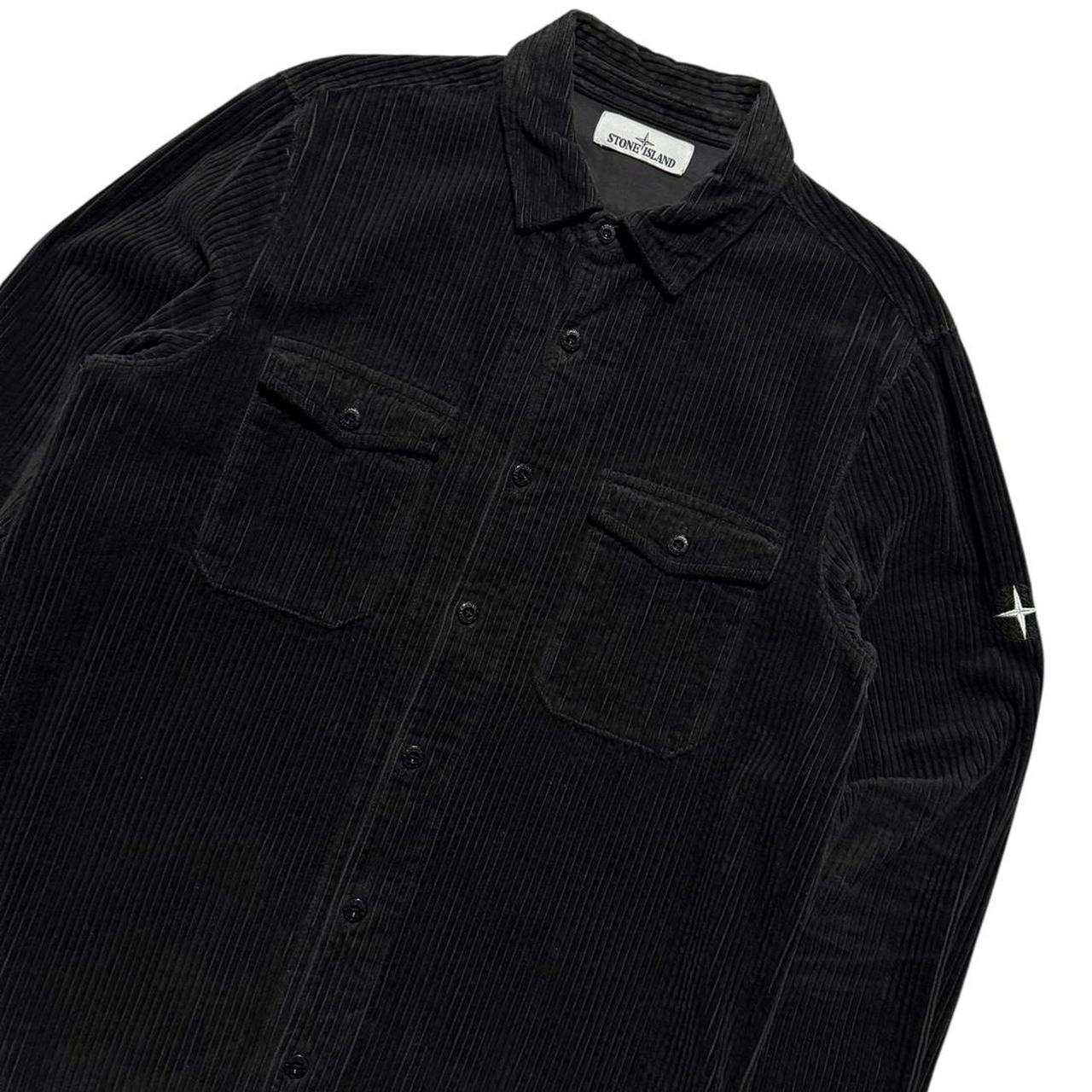 Stone Island Heavy Corduroy Shirt | Large, Black