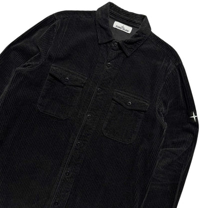 Stone Island Heavy Corduroy Shirt | Large, Black