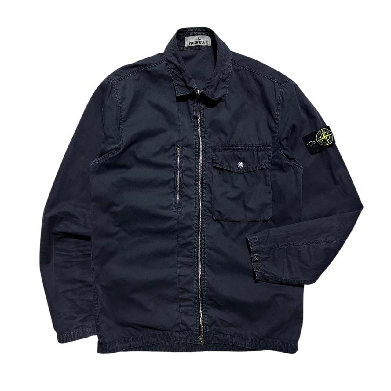 Stone Island Navy Overshirt | Medium, Navy