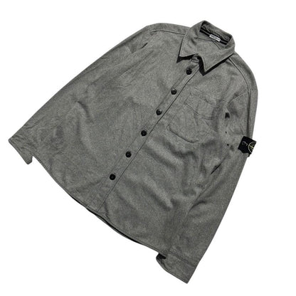 Stone Island Grey Wool Overshirt