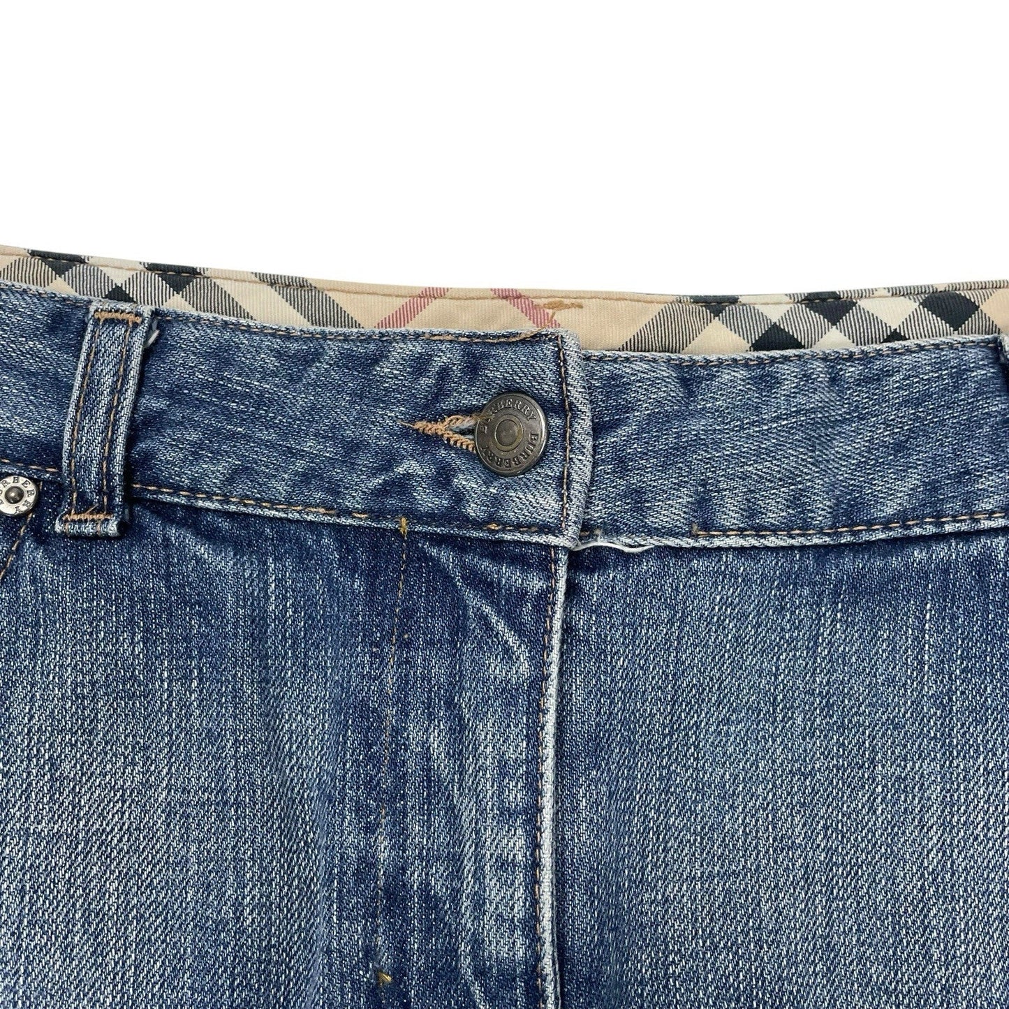 Burberry Belt Skirt, Size UK12 | O/S, Blue