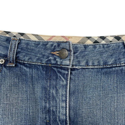 Burberry Belt Skirt, Size UK12 | O/S, Blue