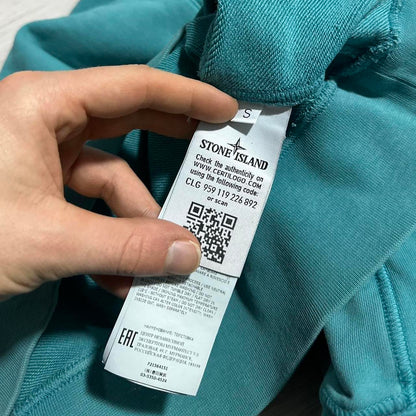 Stone Island Pullover Hoodie | Small, Teal