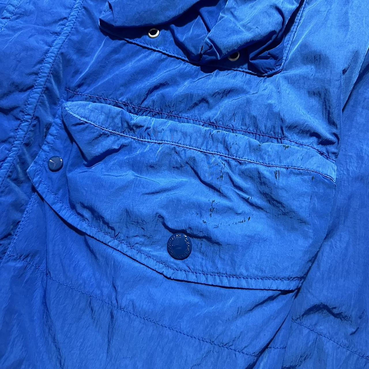 CP Company Blue Nylon Multipocket Goggle Jacket