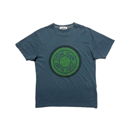 Stone Island Spell Out Circle Logo Short Sleeved T Shirt