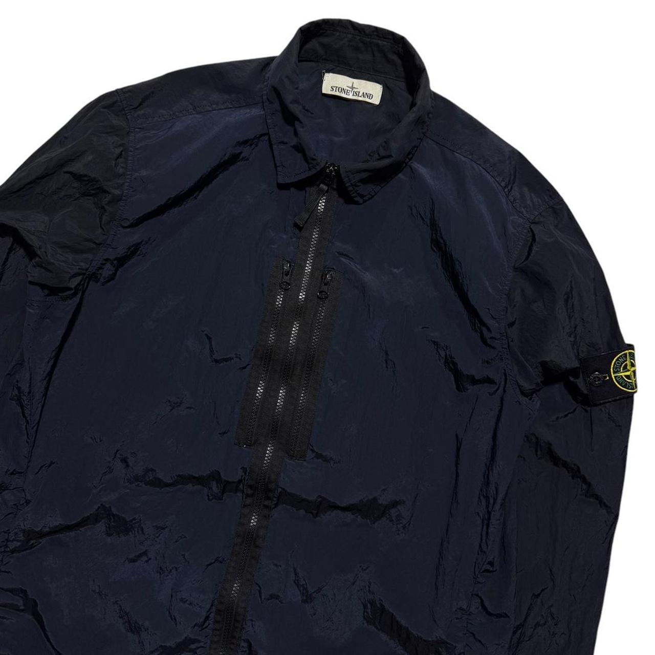 Stone Island Dark Blue Nylon Metal Overshirt