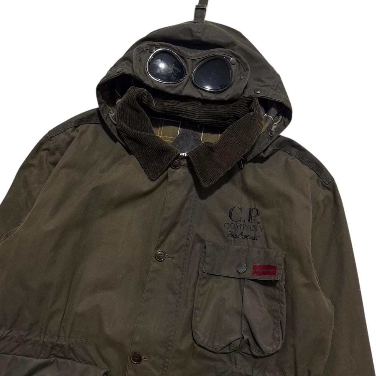 CP Company Barbour Wax Goggle Jacket | Large, Olive