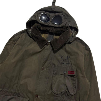 CP Company Barbour Wax Goggle Jacket | Large, Olive
