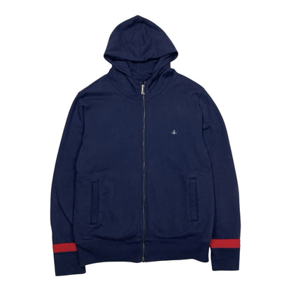 Vivienne Westwood Navy Full Zip Hoodie, Size Large | O/S, Navy