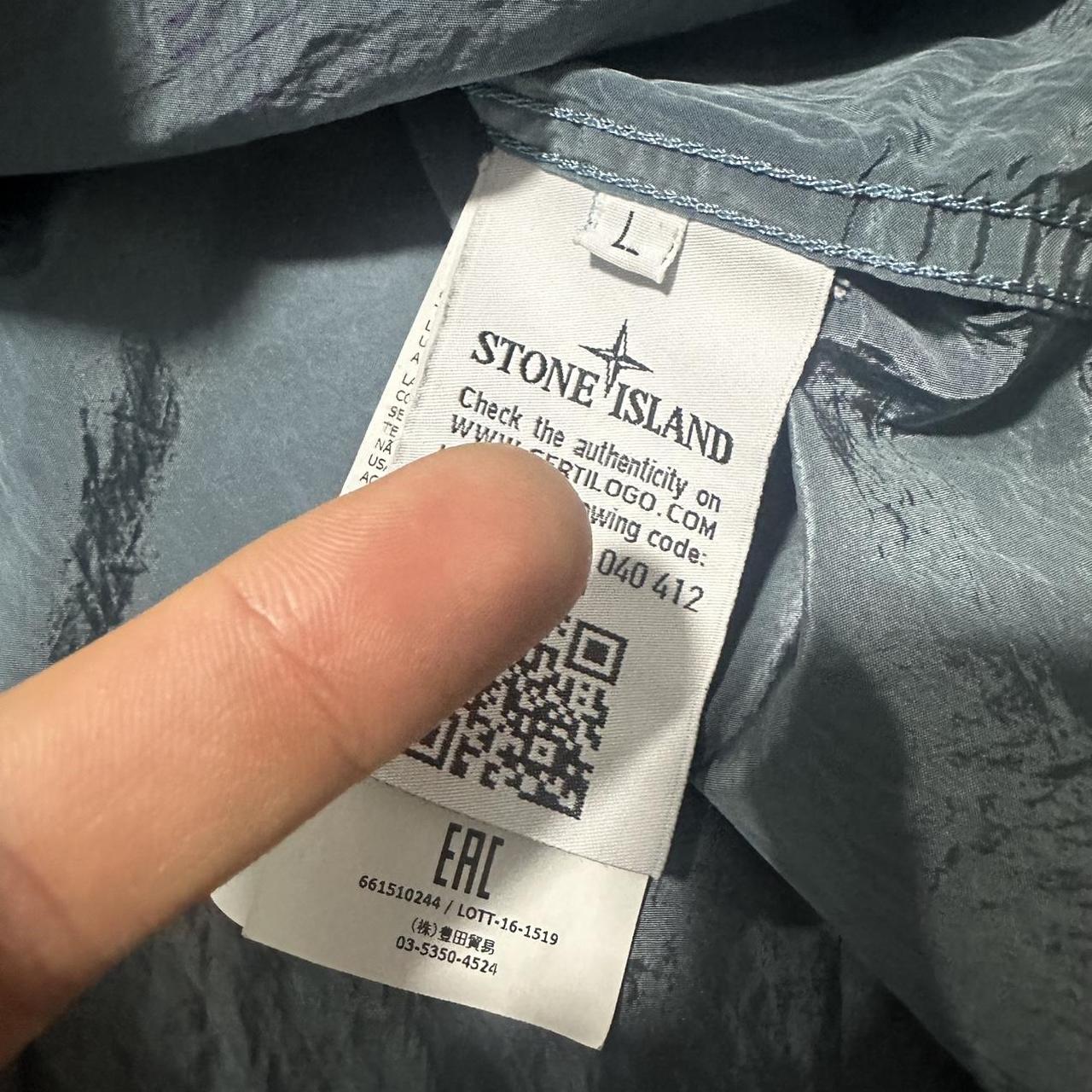 Stone Island Light Blue Nylon Metal Overshirt