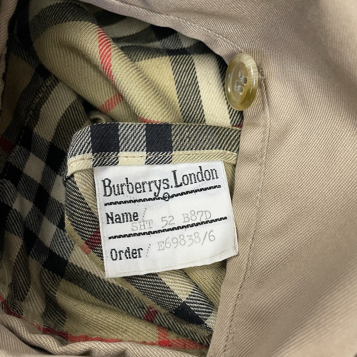 Vintage Burberry Nova Check Trench Coat, Size 50 | O/S, Beige