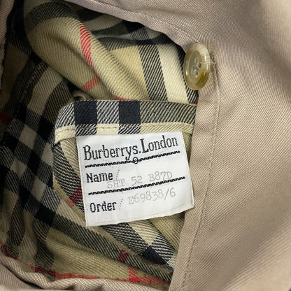 Vintage Burberry Nova Check Trench Coat, Size 50 | O/S, Beige