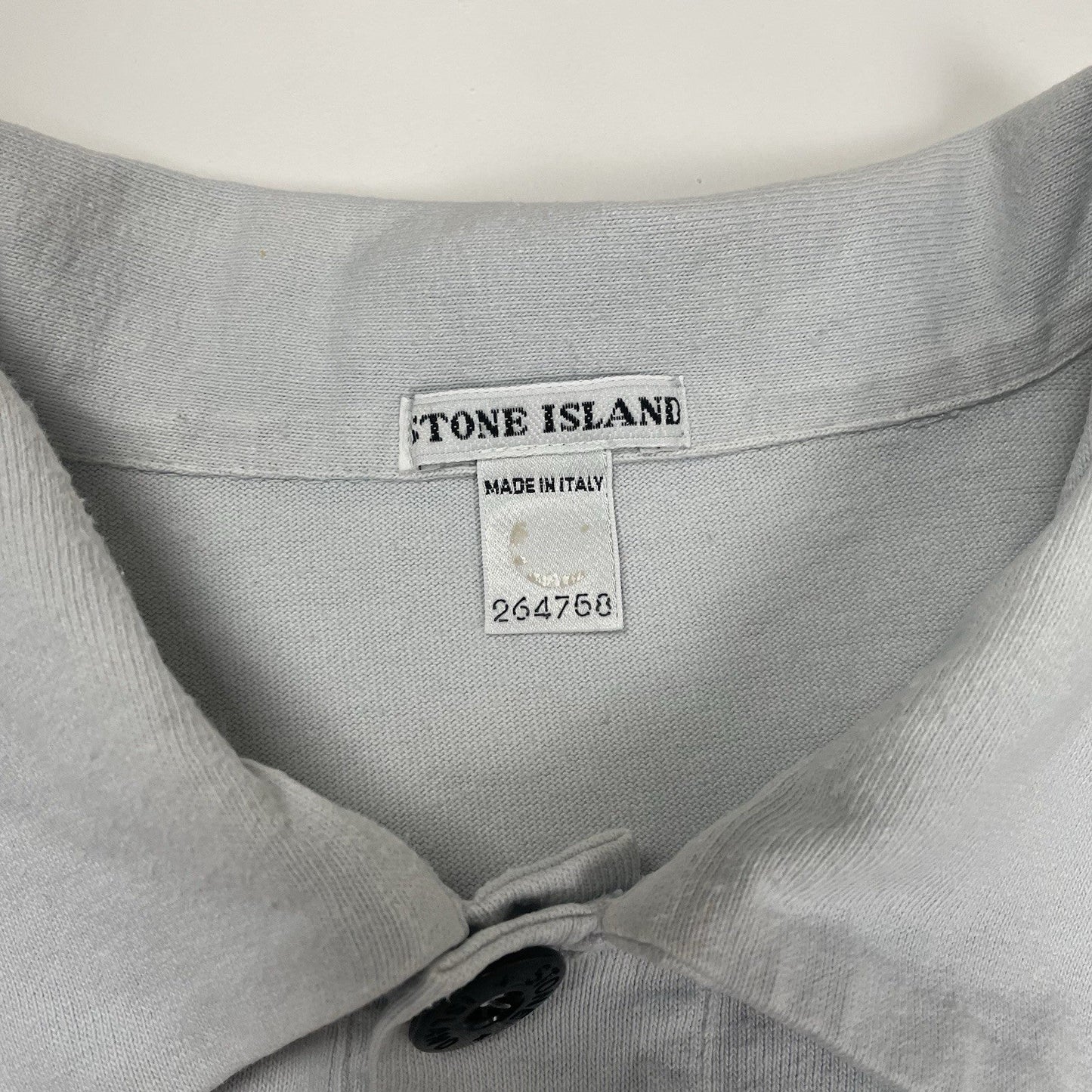 Vintage Stone Island Polo Shirt, Size Large | O/S, Grey