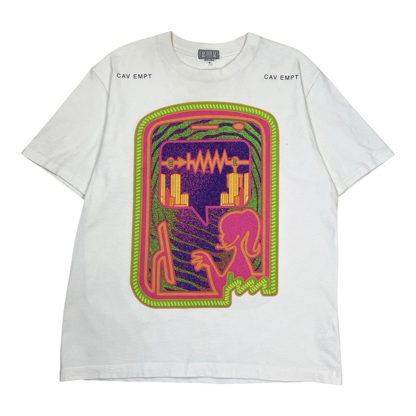 Cav Empt Oscillation T-Shirt, Size Medium | O/S, White