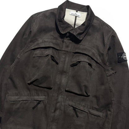 Stone Island 2025 Raso Gommato Laser Camo Jacket