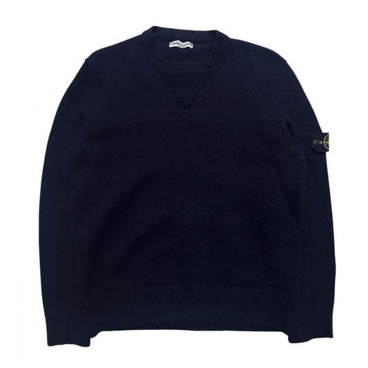 Stone Island Navy Wool Crewneck