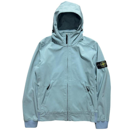Stone Island Blue Soft Shell Jacket | Medium, Blue