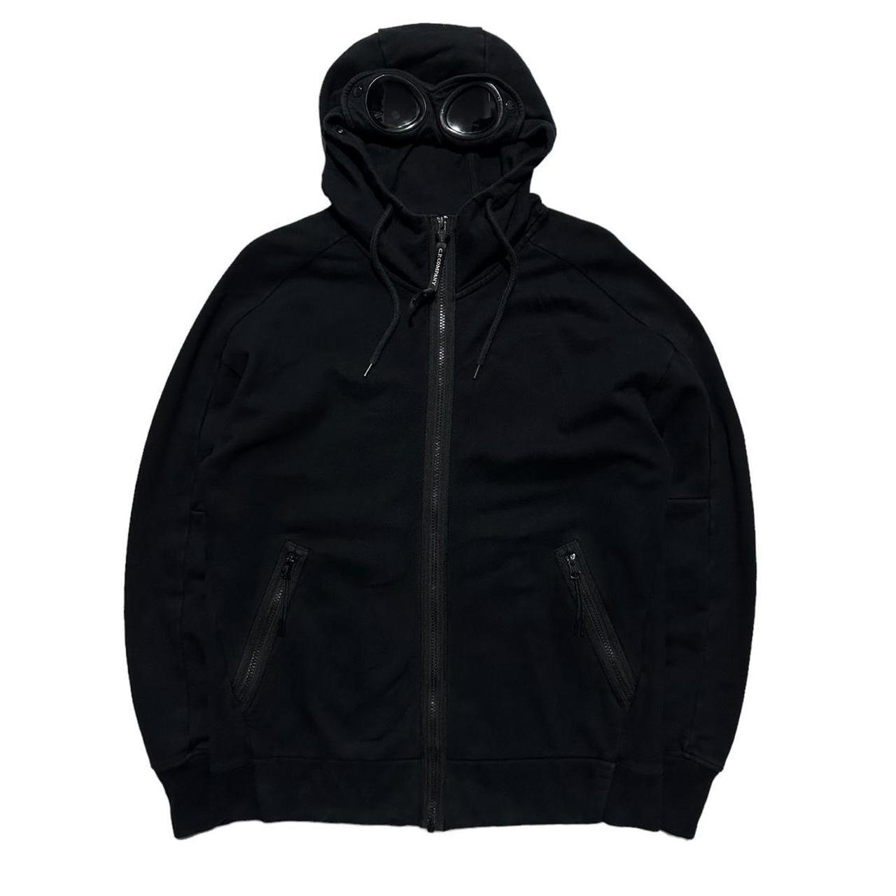 CP Company Full Zip Black Goggle Hoodie - Known Source