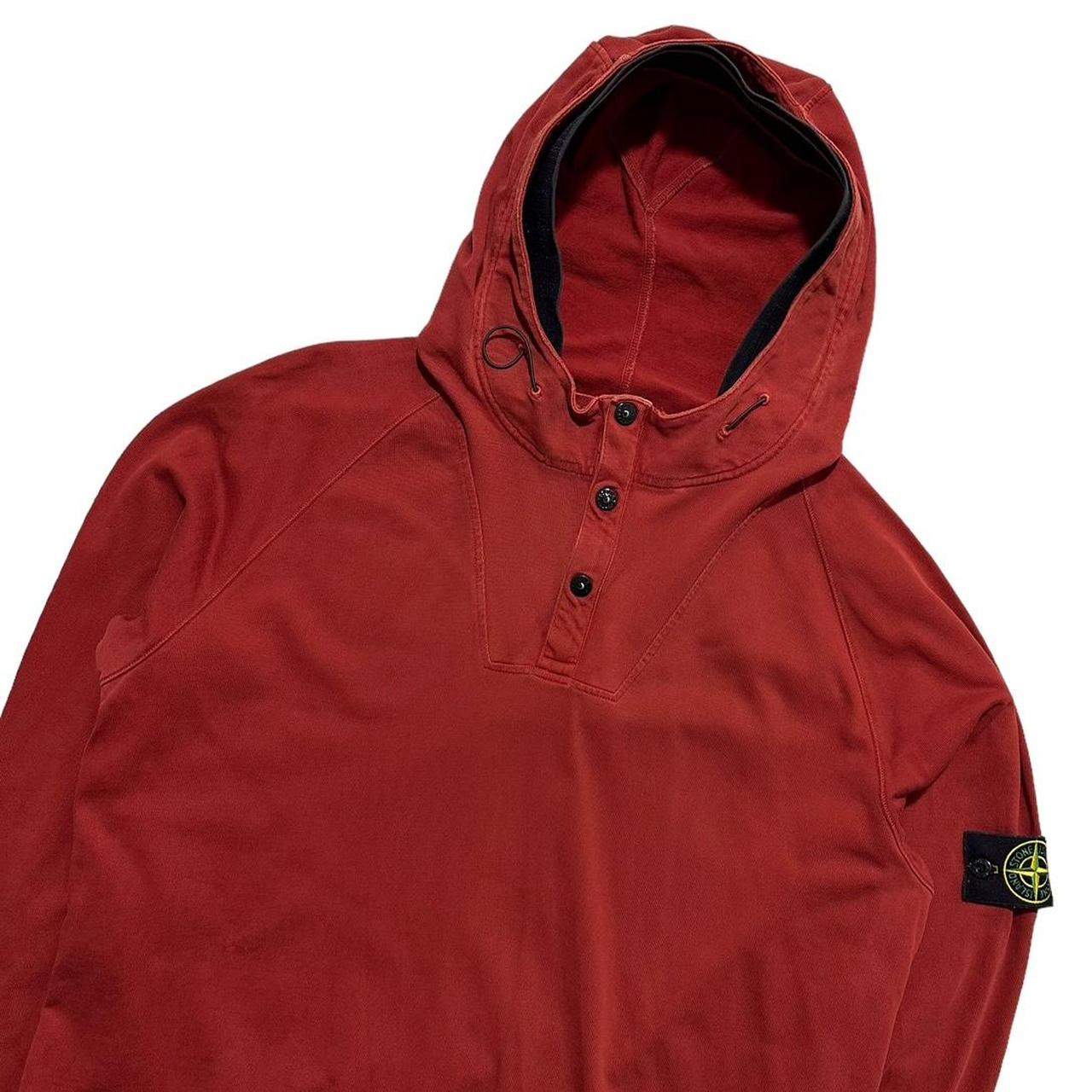 Stone Island Red Quarter Zip Up Pullover