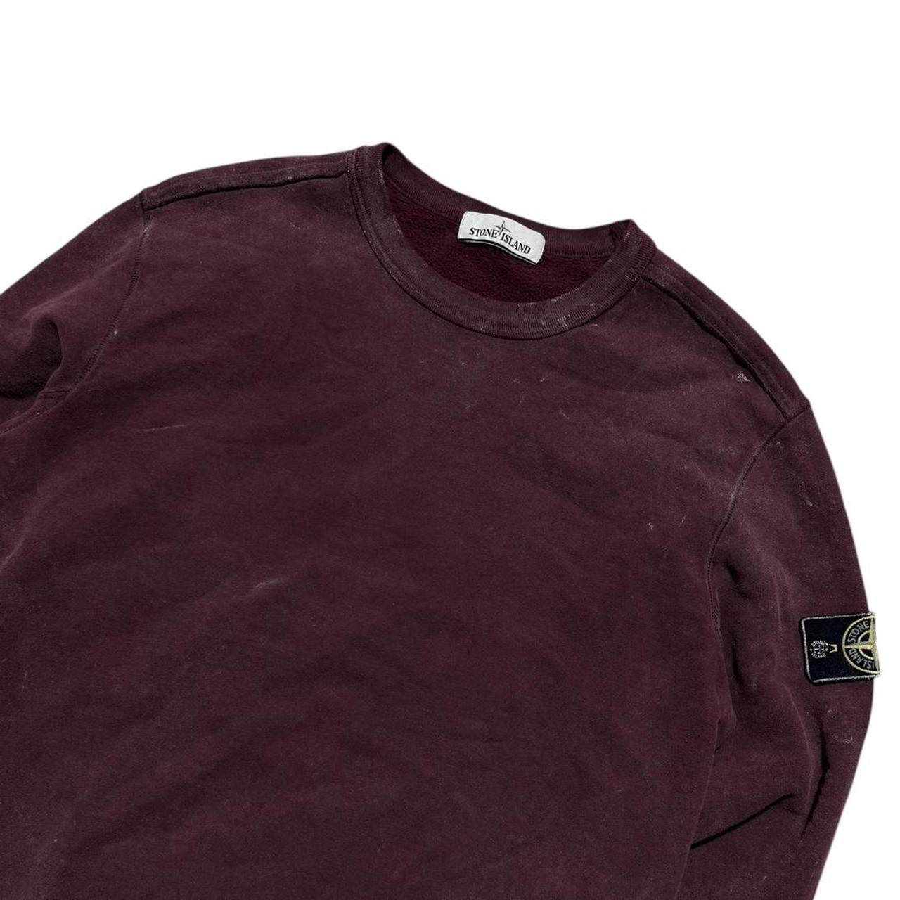 Stone Island Pullover Frost Crewneck | XL, Burgundy