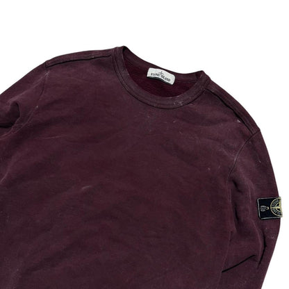 Stone Island Pullover Frost Crewneck | XL, Burgundy