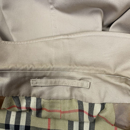 Vintage Burberry Nova Check Trench Coat, Size 50 | O/S, Beige