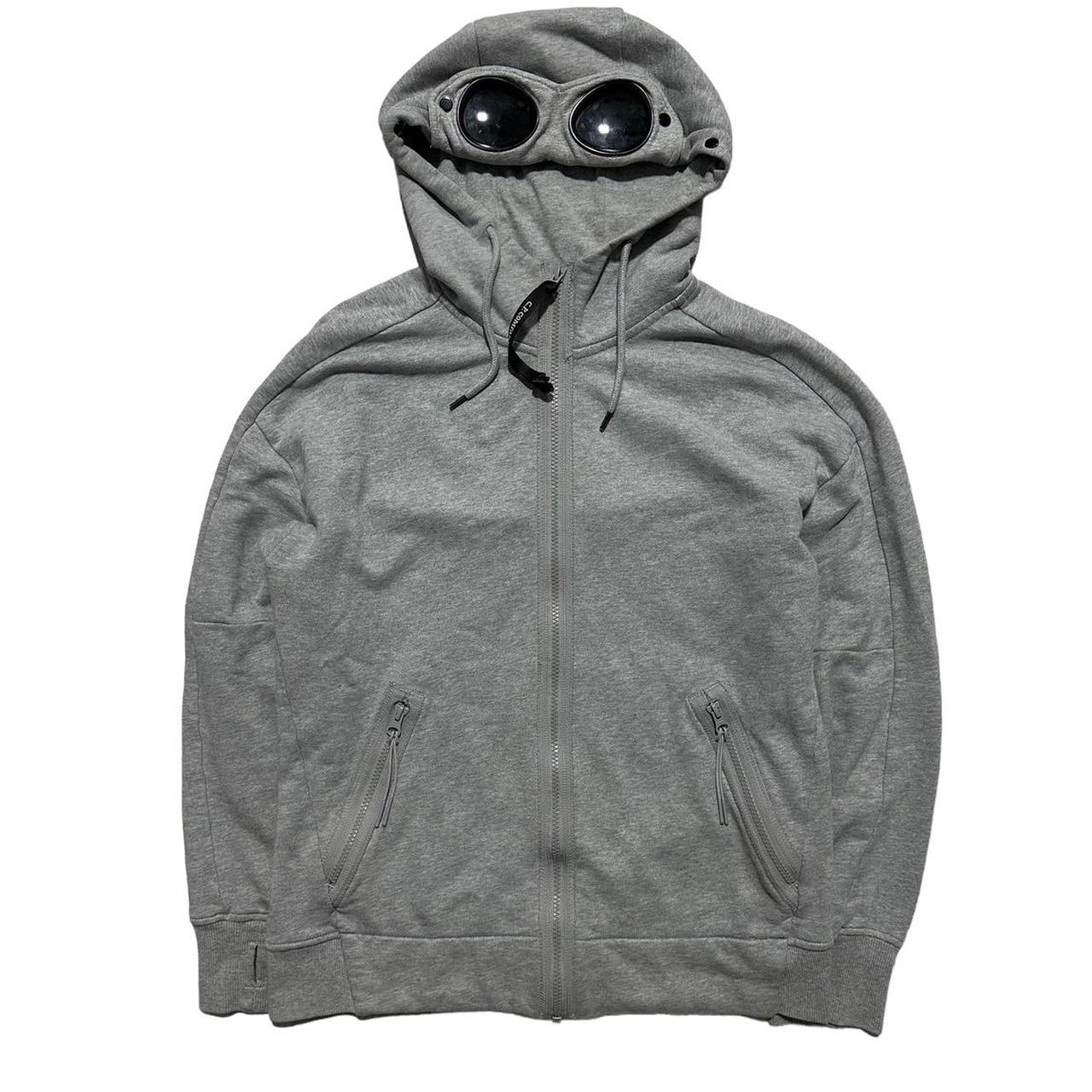 CP Company Grey Goggle Hoodie | Small, Grey
