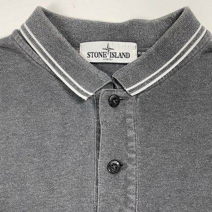 Stone Island Long Sleeve Polo, Size XXL | O/S, Grey