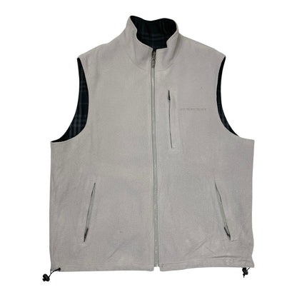 Vintage Burberry Nova Check Reversible Vest, Size Medium | O/S, Black